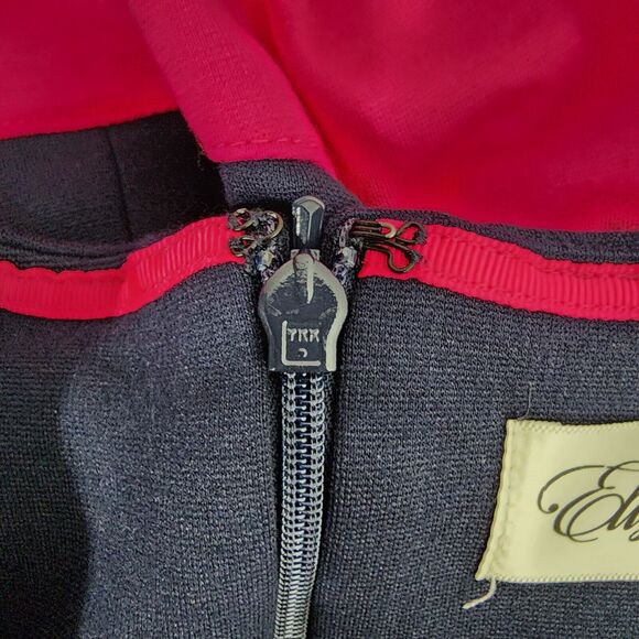 Eliza J Dress Size 6 Blue Pink Color Block Fit And Flare A Line Pockets Knee - Picture 8 of 12